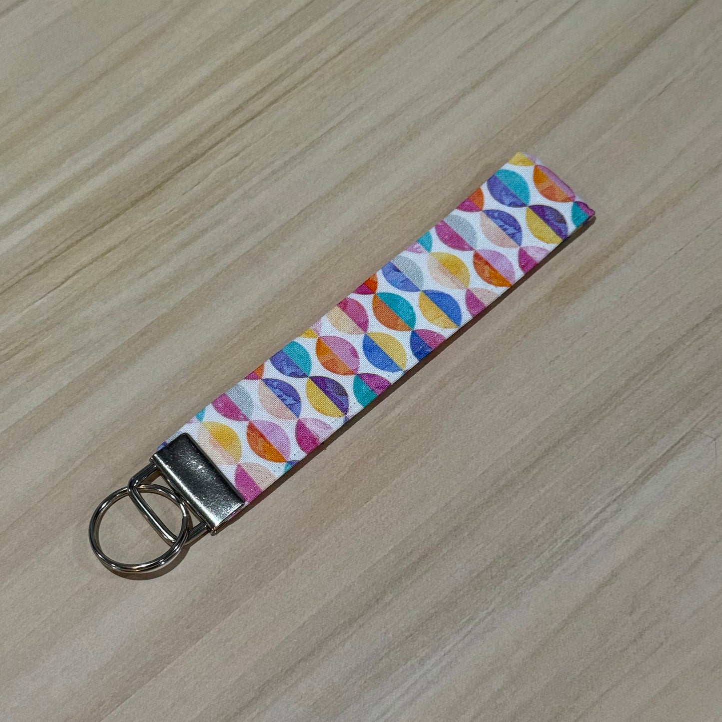 Colorful Retro Ovals Keyfob