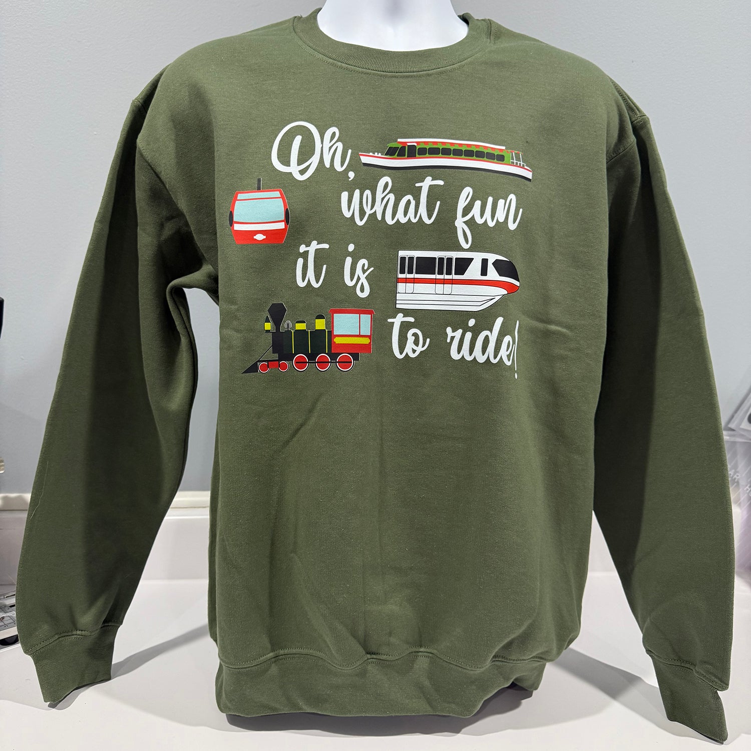 Oh What Fun It Is To Ride! Disney Transportation - Holiday Sweatshirt