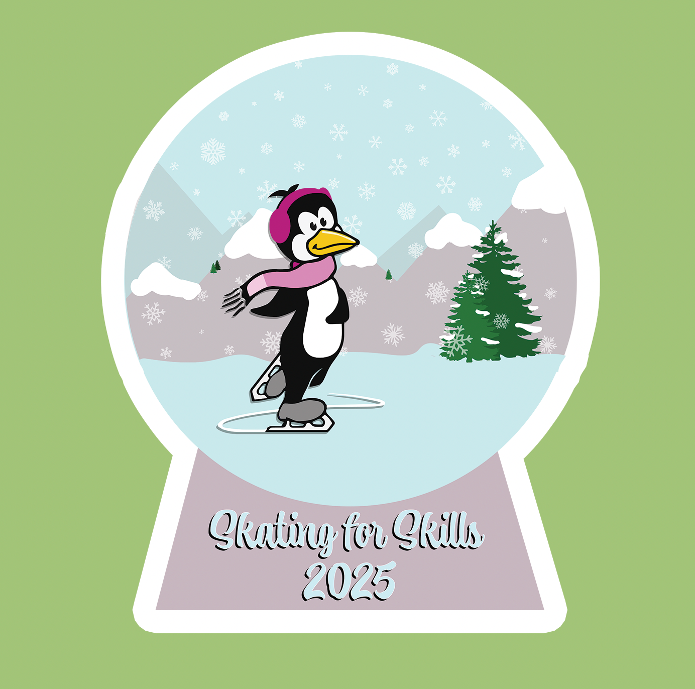 Skating for Skills 2025 - Waterproof Sticker 2.5"