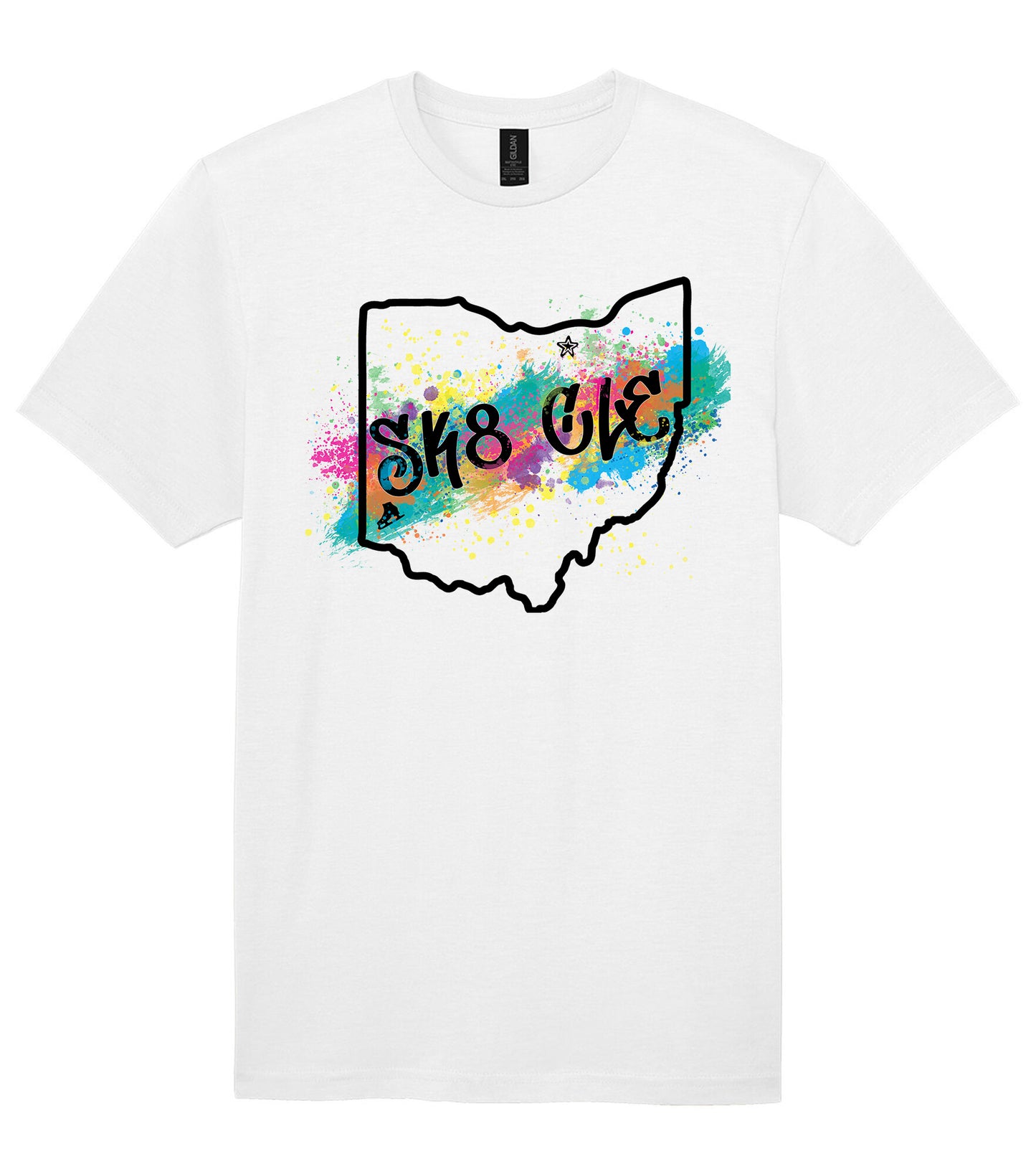 SK8 CLE White T- Shirt - Available in youth and Adult
