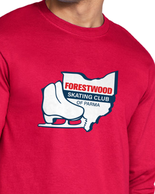 Forestwood Skating Club -  Red Long Sleeve