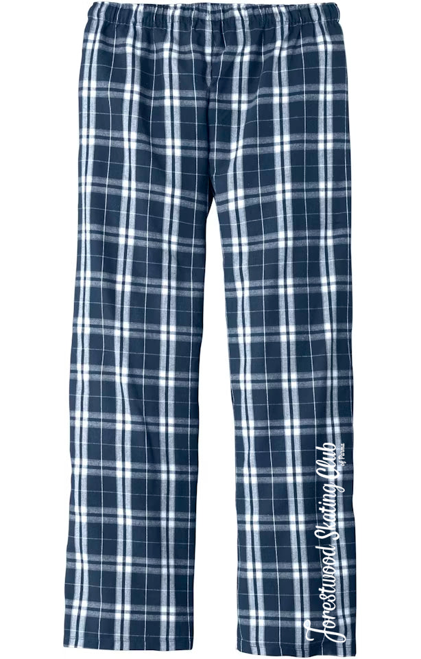 Forestwood Skating Club Script Flannel Pants - ADULT only