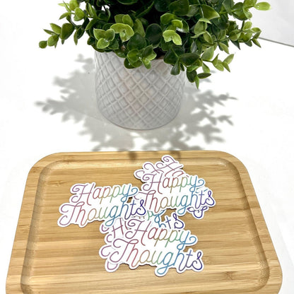 Happy Thoughts Sticker | Motivational Sticker | Postive Sticker