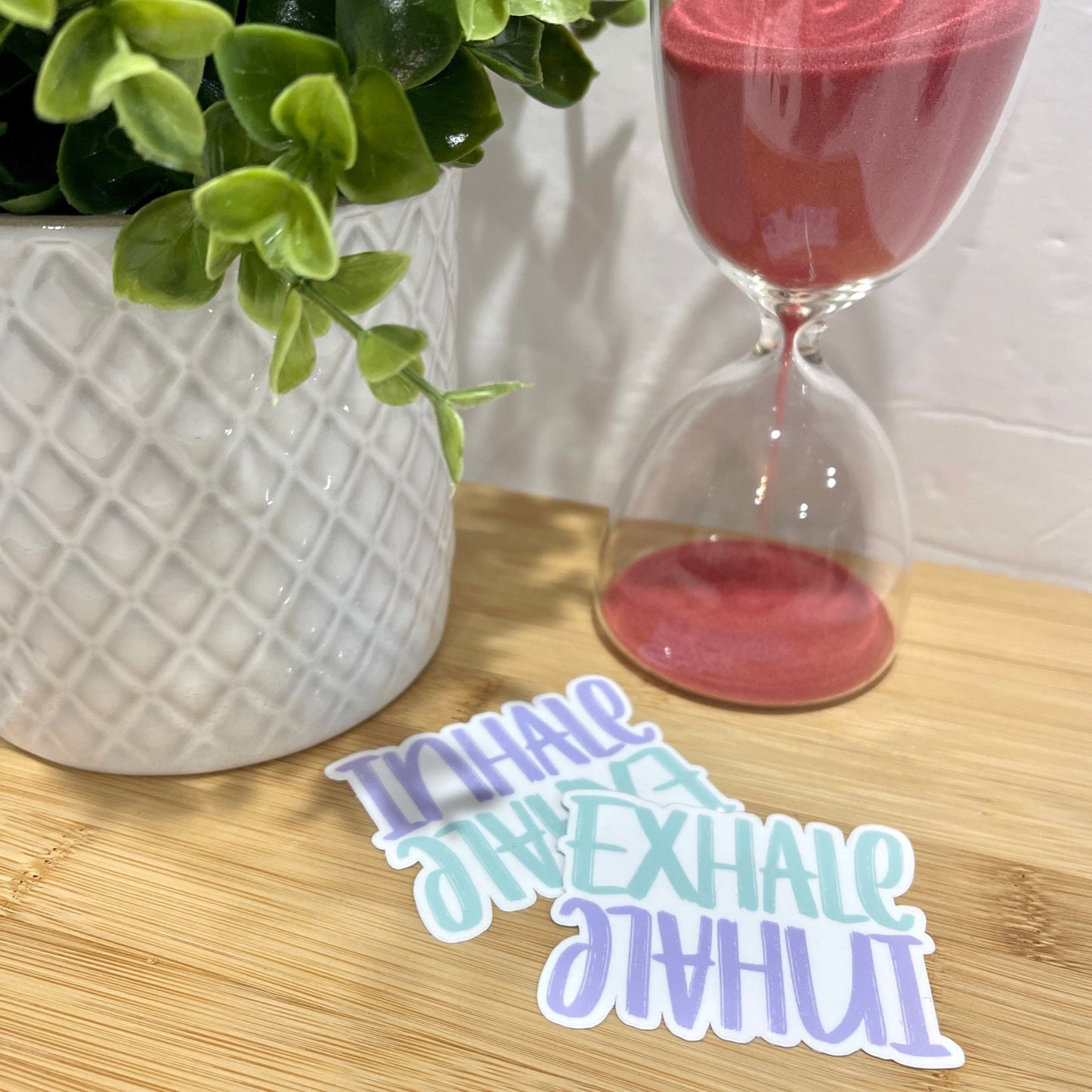 Inhale Exhale Sticker | Motivational Sticker | Waterproof Sticker