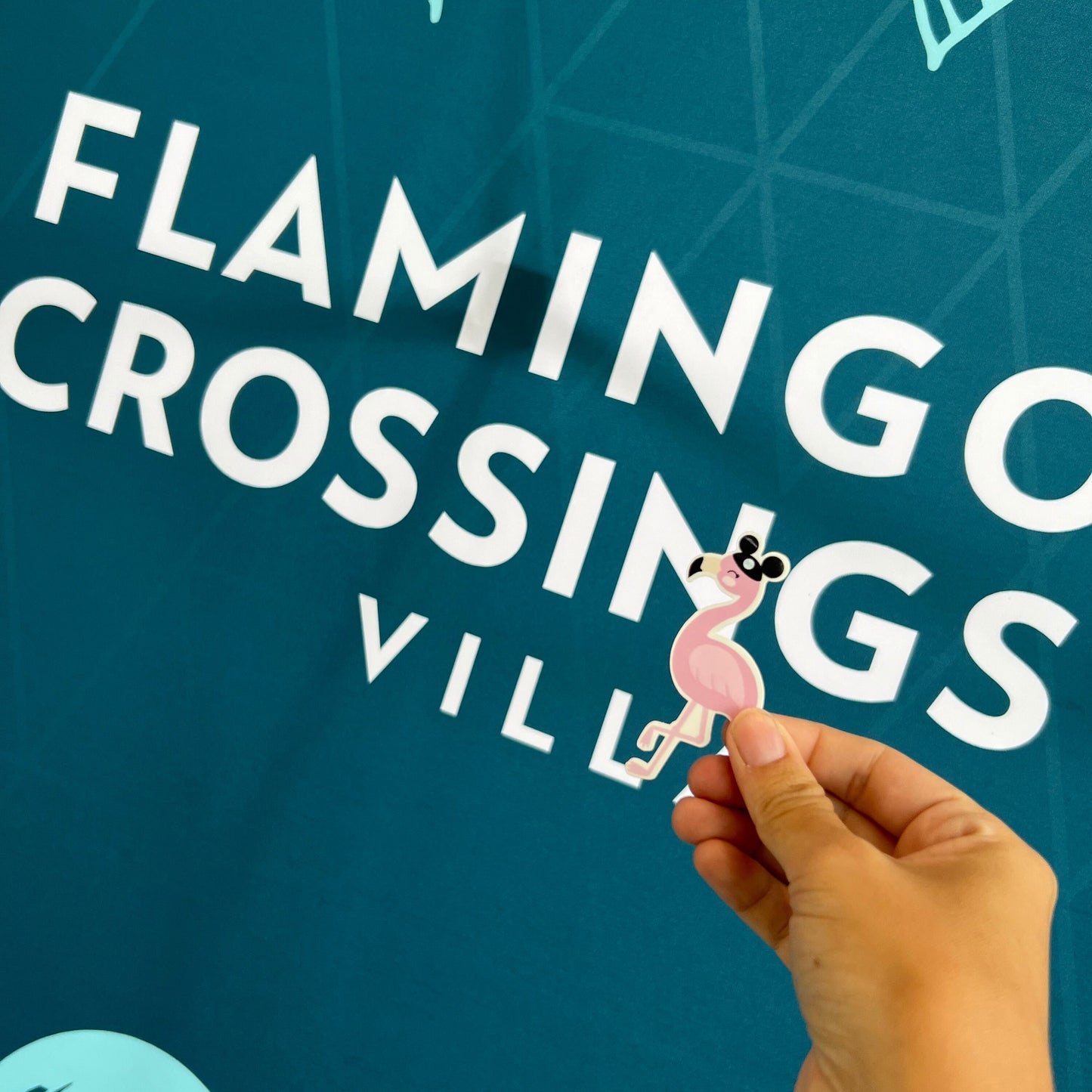 Flamingo Crossing Mascot sticker | Disney College Program | Flamingo Crossing Village | Cast members