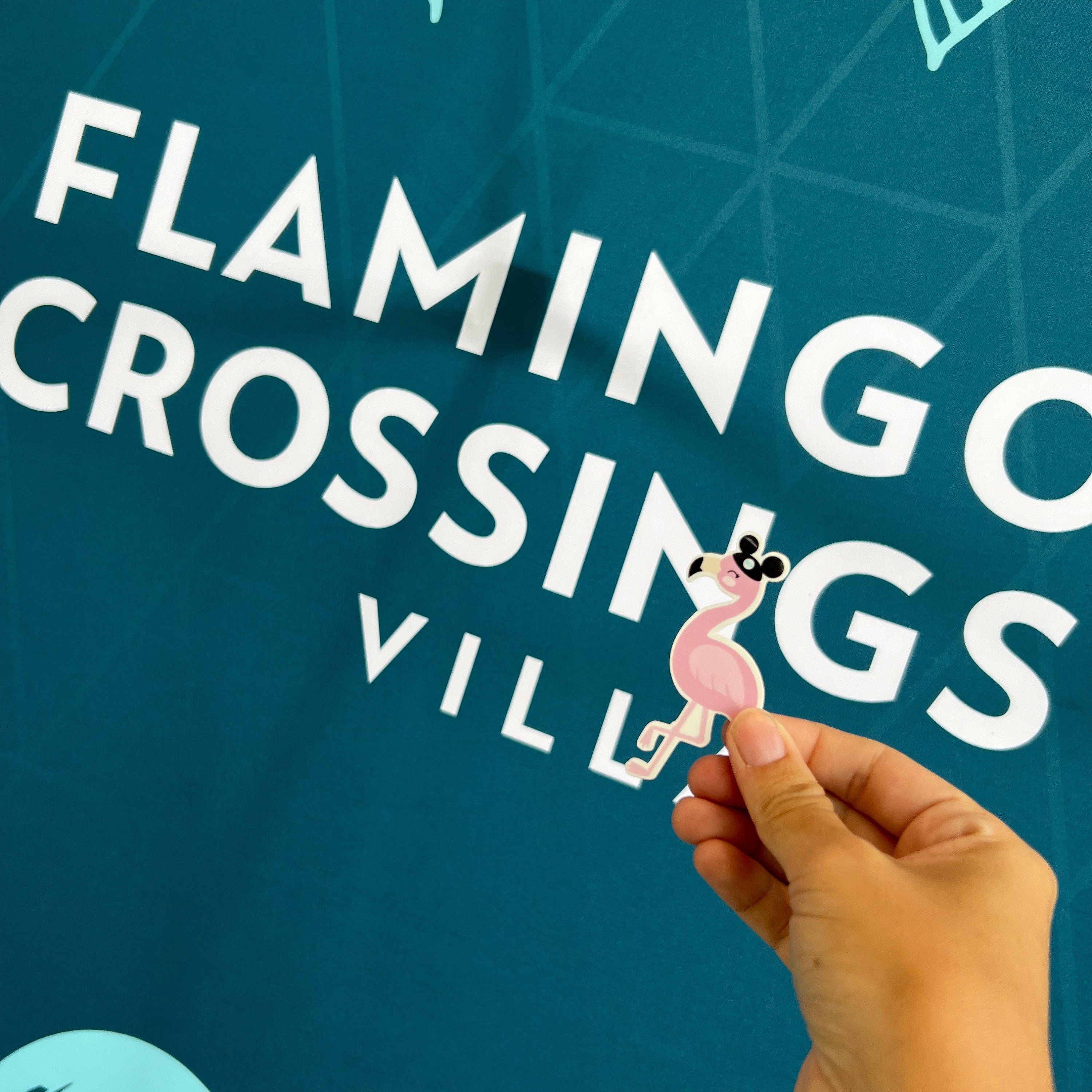 Flamingo Crossing Mascot sticker | Disney College Program | Flamingo Crossing Village | Cast members