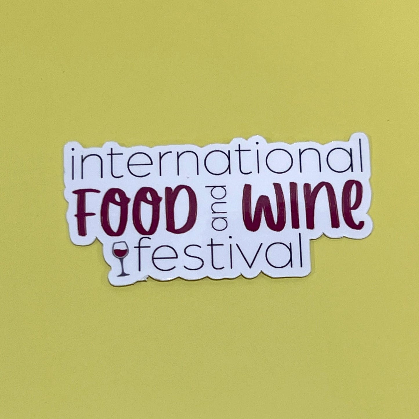 International Food and Wine Festival Waterproof Sticker  - EPCOT Inspired