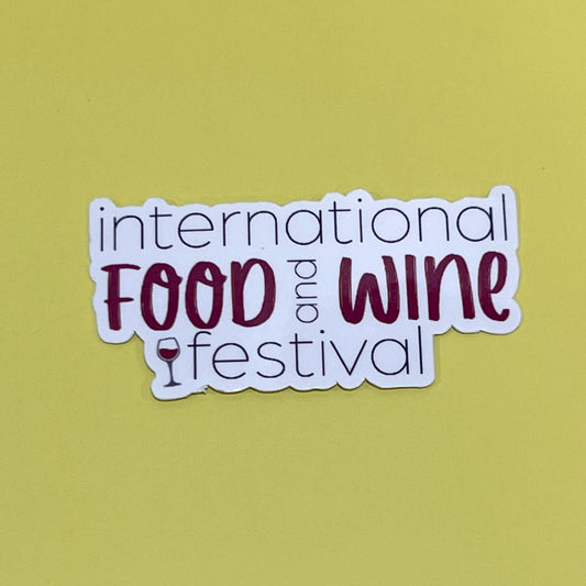 International Food and Wine Festival Waterproof Sticker  - EPCOT Inspired