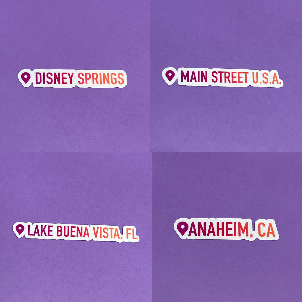 Where I've Been Stickers - Disney, Cities and More | Waterproof Sticker