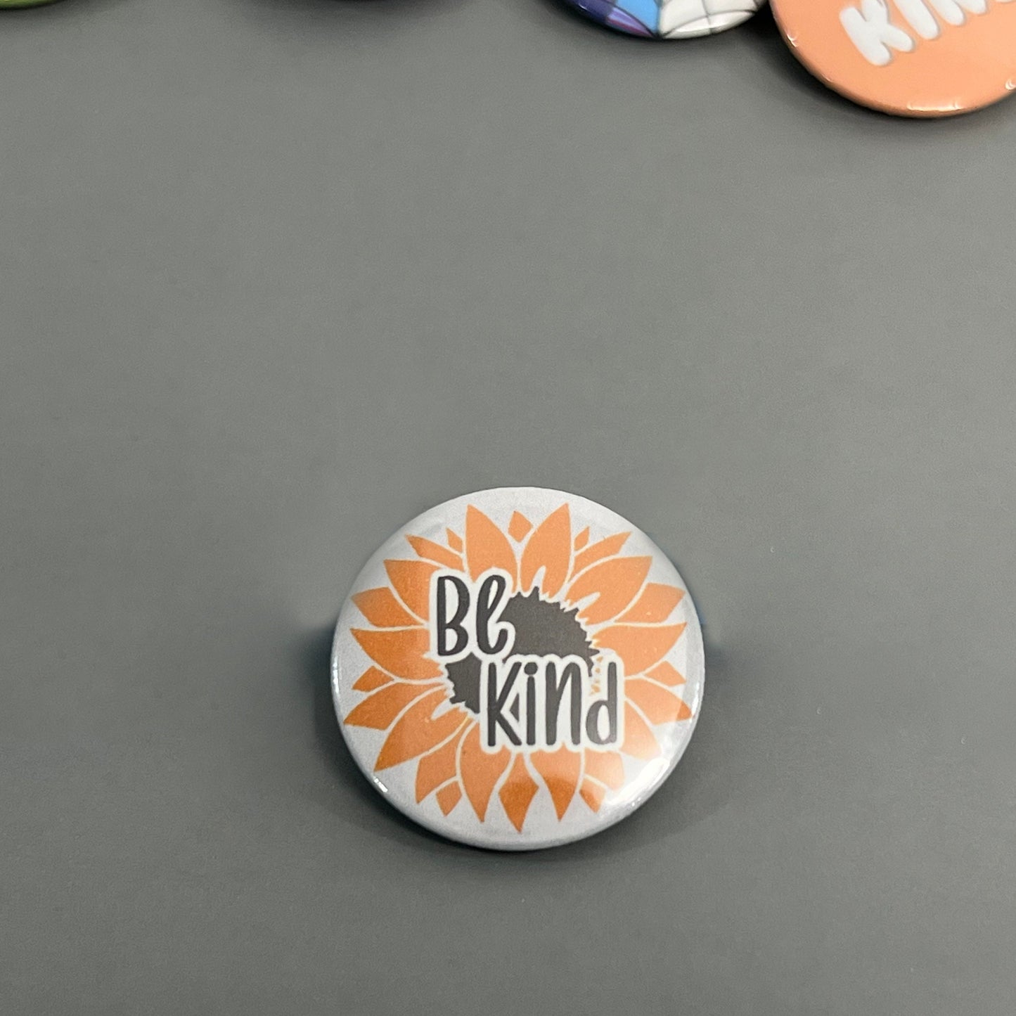 Be Kind Sunflower 1.25" Button