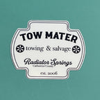 Tow Mater Towing & Salvage Cars Inspired Waterproof Sticker - Little Tikes Truck Size 2 pack