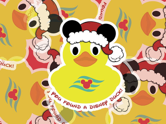 Disney Duck Sticker Holiday Edition - Disney Cruise Line Duck Sticker Waterproof Sticker