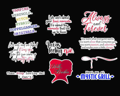 I Was Feeling Epic - The Vampire Diaries 10 Sticker bundle