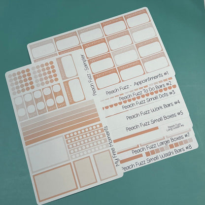 Peach Fuzz Pantone Color of the Year Inspired Planner Sheets