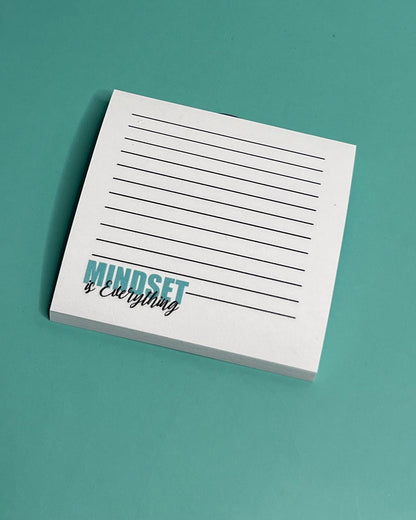 Mindset is Everything 3x3" Sticky Notes, Note Pad - Post It Brand, Motivational Note Pad 50 Sheets