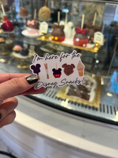 I'm Here for the Disney Snacks! Sticker