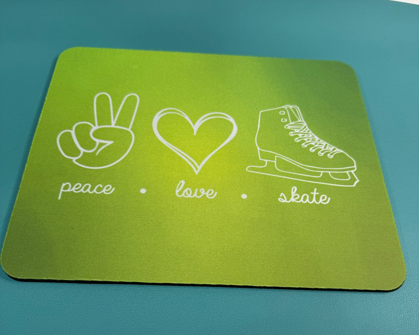 Peace Love Skate Ombre Mousepad