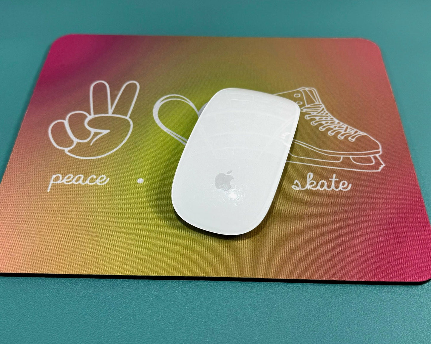 Peace Love Skate Ombre Mousepad