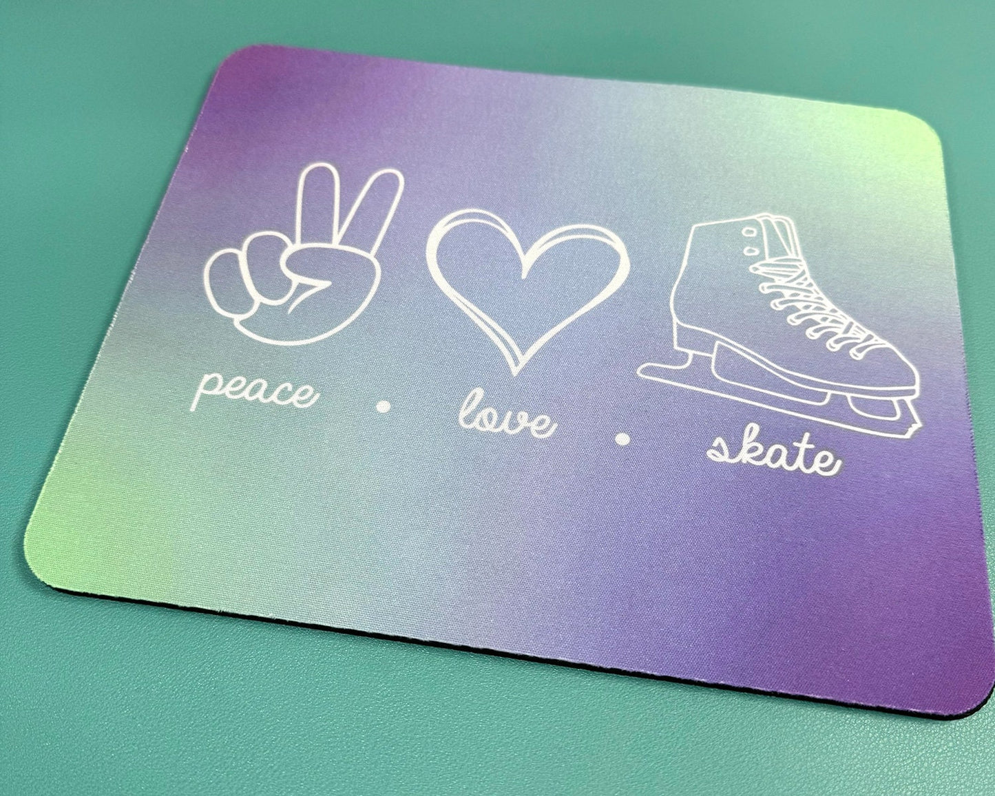 Peace Love Skate Ombre Mousepad