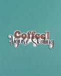 Coffee and Figure Skating Waterproof Sticker