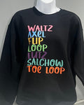 Skills List Sweatshirt - Figure Skating Inspired