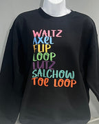 Skills List Sweatshirt - Figure Skating Inspired