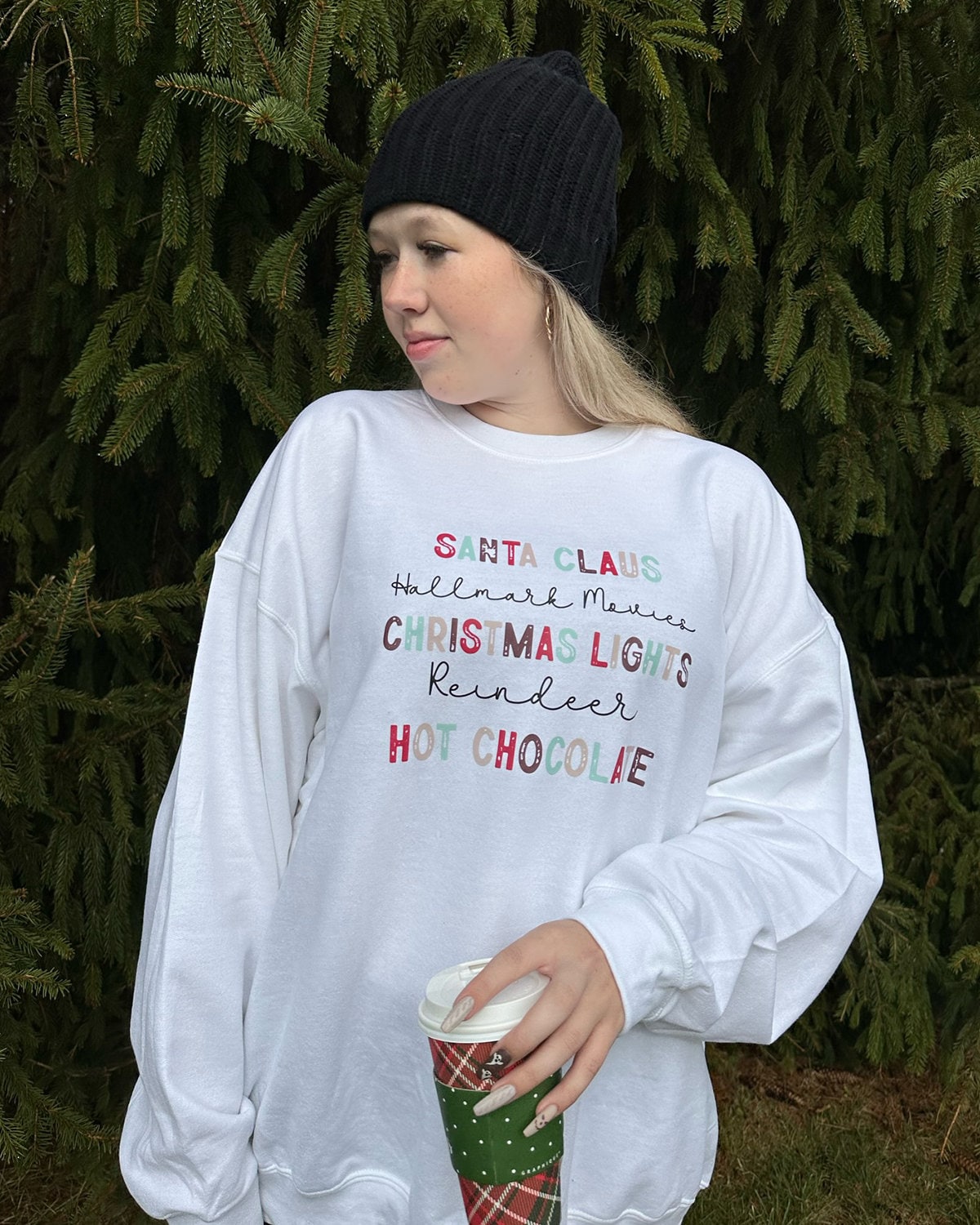 Christmas List Sweatshirt - Hallmark Movies, Christmas Lights