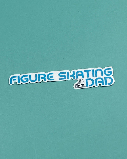 Figure Skating Dad  Waterproof Sticker