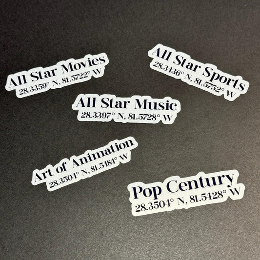 Disney Value Resort Coordinate Sticker Bundle