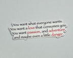 Damon's Speech about Love Sticker - The Vampire Dairies Inspired