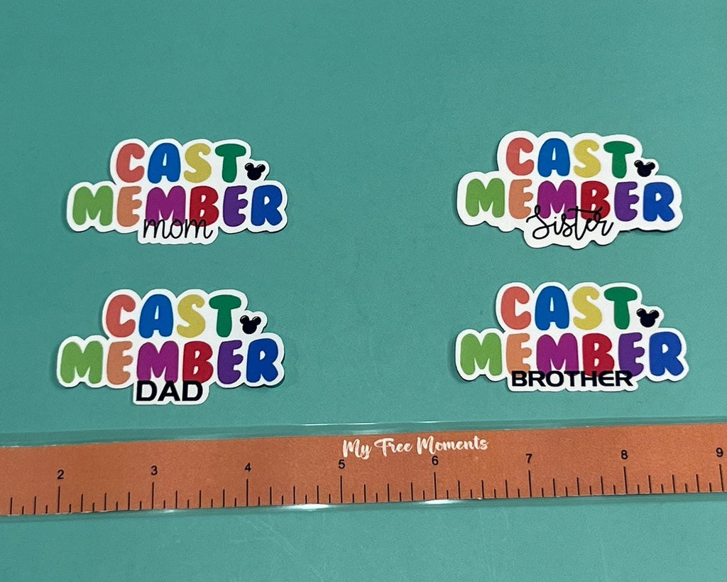 Cast Member Family Sticker - Cast Member Mom, Cast Member Dad