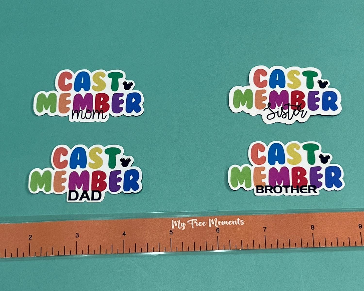 Cast Member Family Sticker - Cast Member Mom, Cast Member Dad