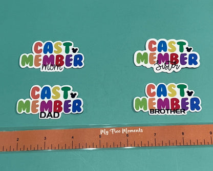 Cast Member Family Sticker - Cast Member Mom, Cast Member Dad