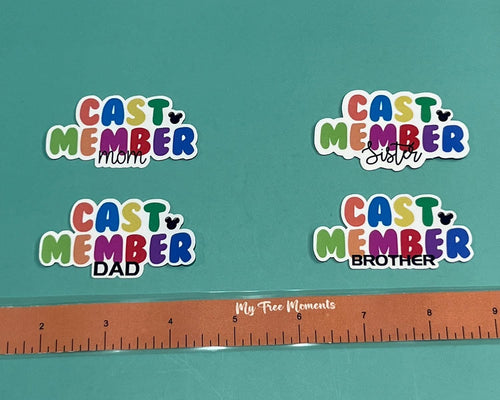 Cast Member Family Sticker - Cast Member Mom, Cast Member Dad