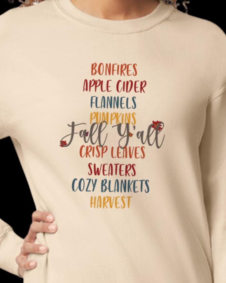 Fall Y'all Favorites List Sweatshirt