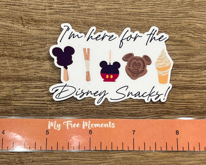 I'm Here for the Disney Snacks! Sticker