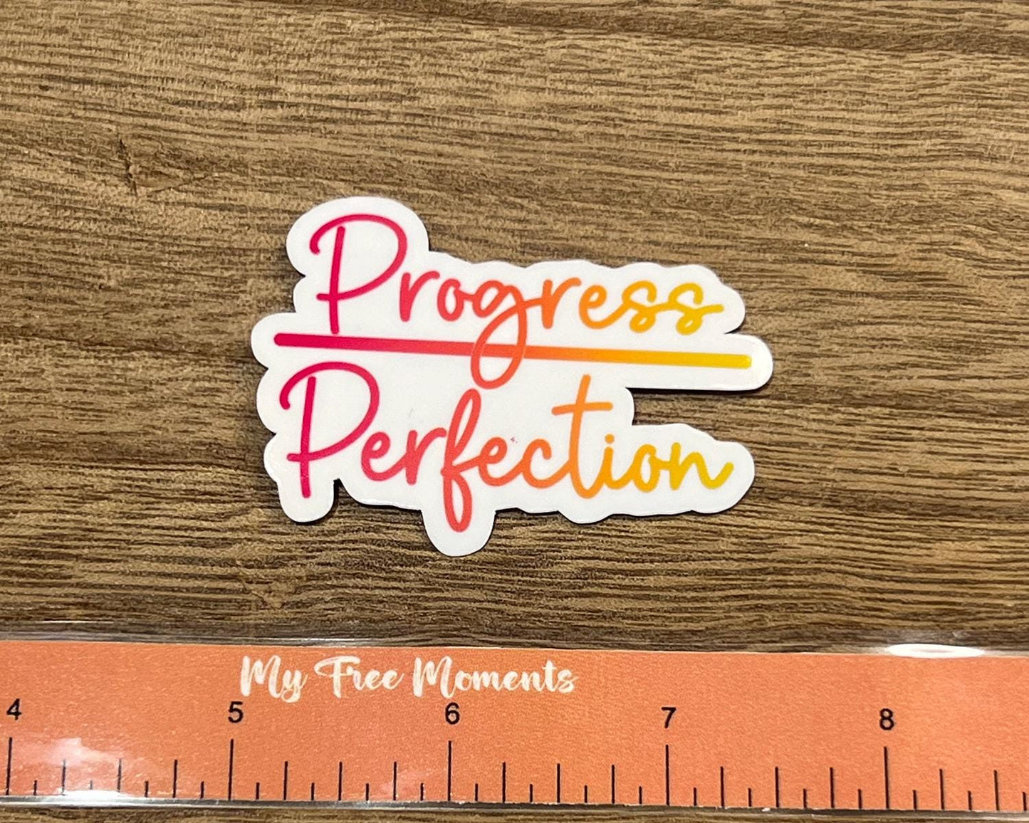 Progress over Perfection Waterproof Sticker