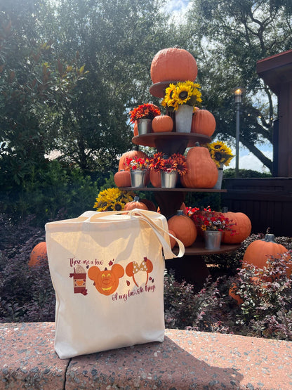 These are a Few of My Favorite Things Fall Edition Tote Bag - Organic Cotton