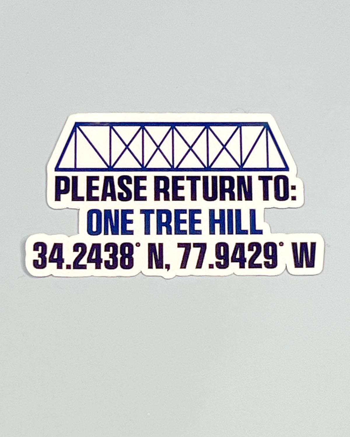 Please Return to One Tree Hill Coordinate Sticker - One Tree Hill Inspired