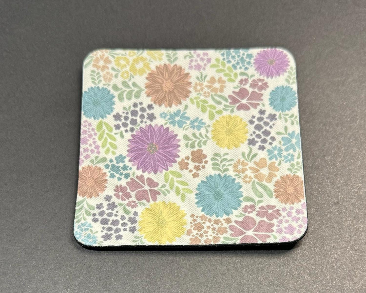 Brushstroke Floral Print - 4x4" Coaster