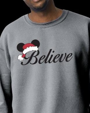 Disney Believe Christmas Sweatshirt