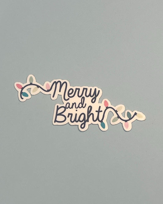 Merry and Bright 3" Sticker