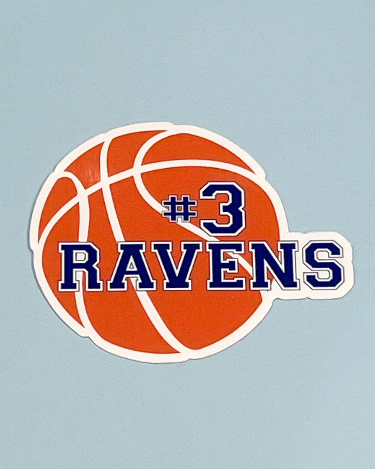 Ravens #3 Basketball Sticker - One Tree Hill Inspired