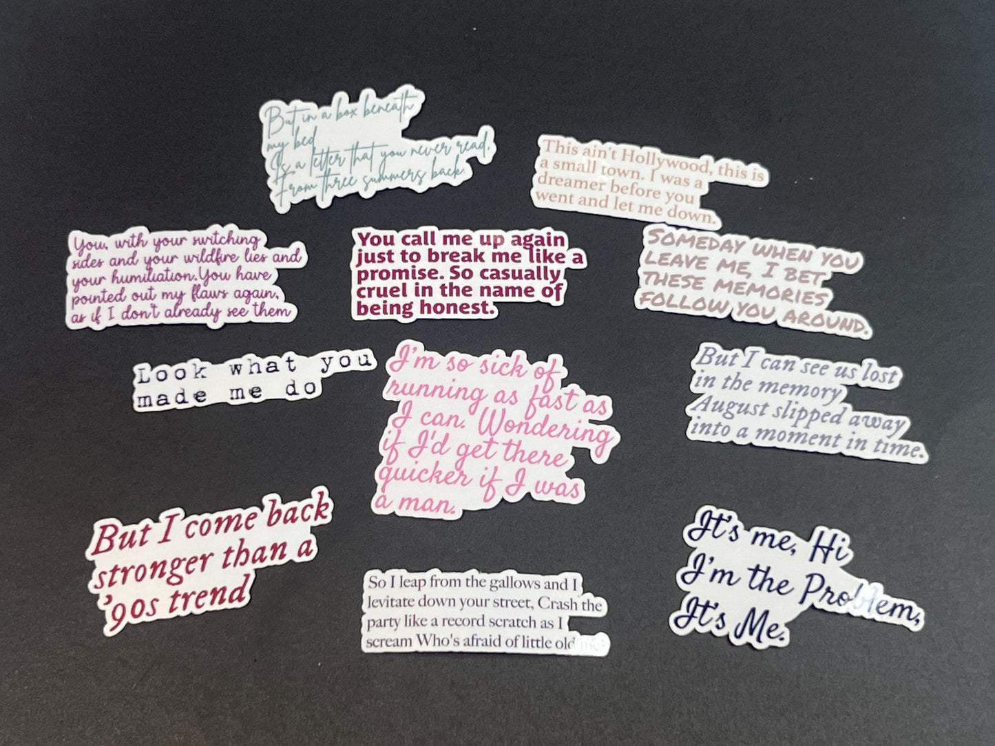 Taylor Swift Album Lyrics Individual Sticker - Now with TTPD