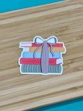 Book Stack with Bow - Waterproof Sticker