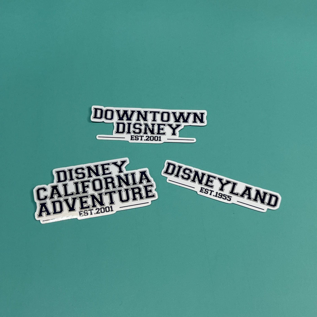 Disney Park Year Date - Disney California Sticker Bundle
