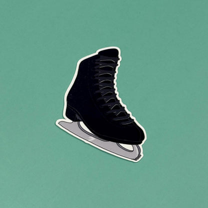 Black Figure Skate Boot Waterproof Sticker