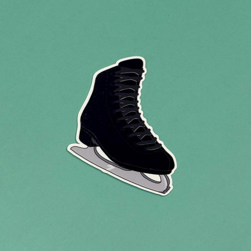 Black Figure Skate Boot Waterproof Sticker