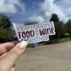 International Food and Wine Festival Waterproof Sticker - EPCOT Inspired