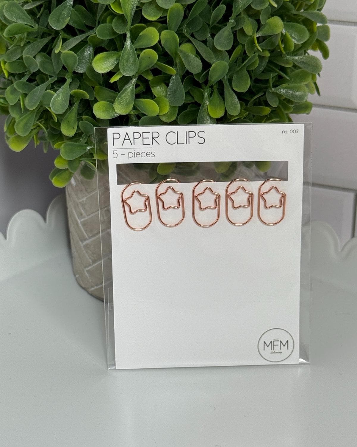 Mini Stationary Paper Clips - 5 Pieces